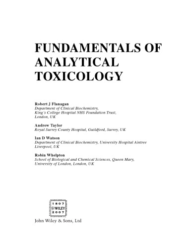 Fundamentals of Analytical Toxicology
