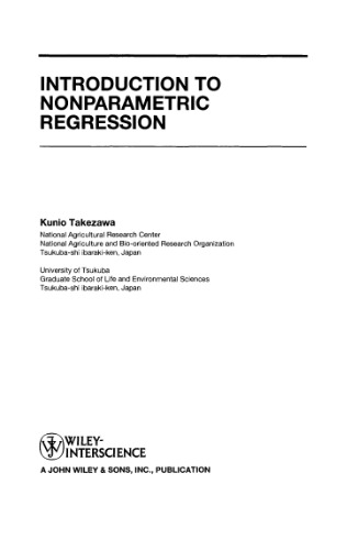 Introduction to Nonparametric Regression