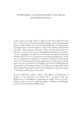 Towards a Philosophy of Real Mathematics