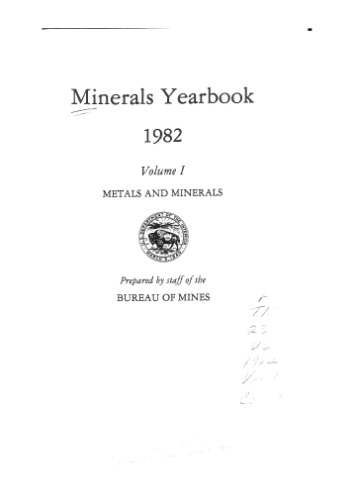 Minerals yearbook. Metals and minerals ACCNO-56