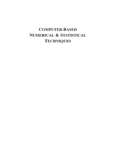 Computer-Based Numerical & Statistical Techniques (Mathematics)