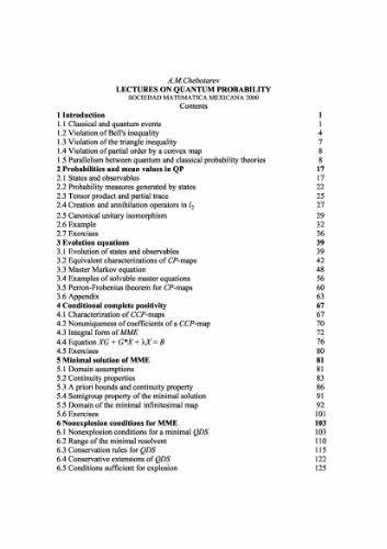 Lecture on Quantum Probability