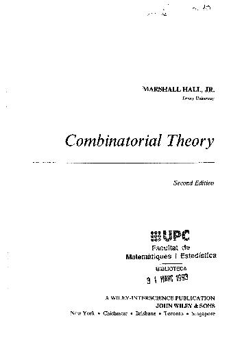 Combinatorial Theory