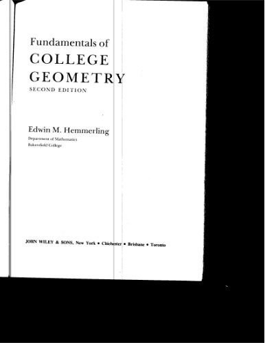 Fundamentals of college geometry