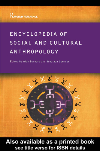 Encyclopedia of Social and Cultural Anthropology
