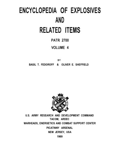 Encyclopedia of Explosives and Related Items