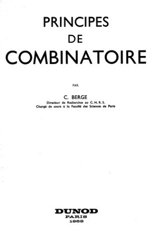 Principes de combinatoire