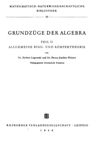 Grundzuge der Algebra, teil 2