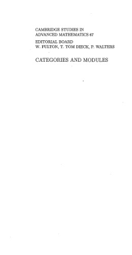 Categories and Modules with K-Theory in View