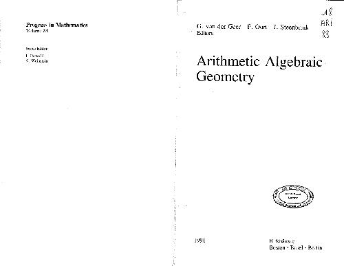 Arithmetic Algebraic Geometry