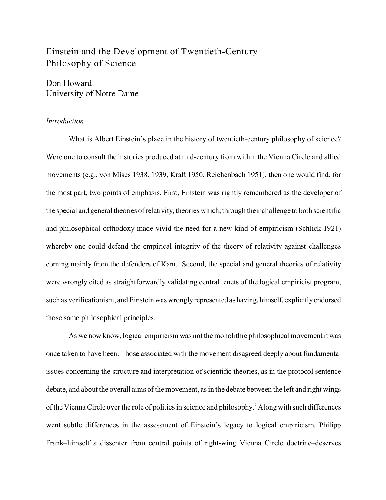 Einstein and the Development of 20th Century Philosophy of Science