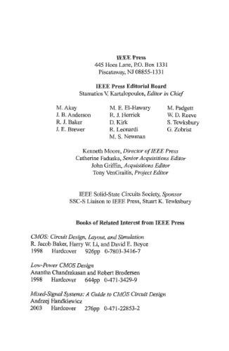 CMOS Mixed-Signal Circuit Design 