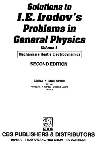 Solutions to I.E. Irodovs Problems in General Physics