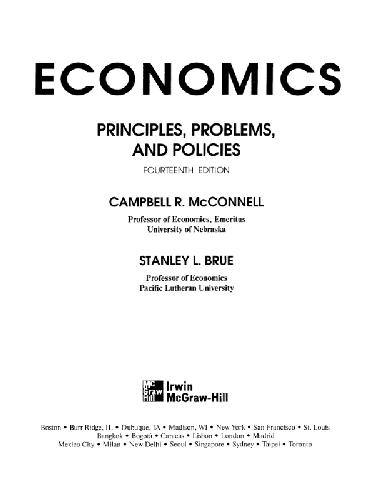 Экономикс: принципы, проблемы и политика. (Economics: Principles, problems, and policies fourteenth edition) . Учебник