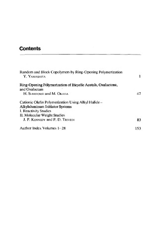 Polymerization Reactions