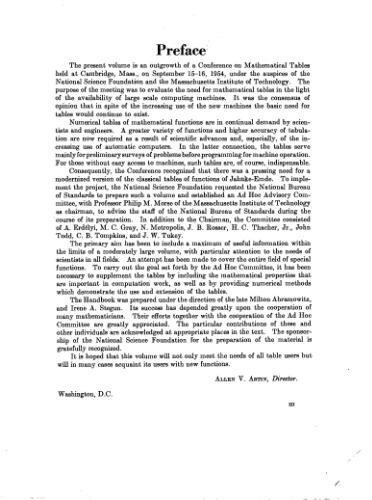 Handbook of Mathematical Functions