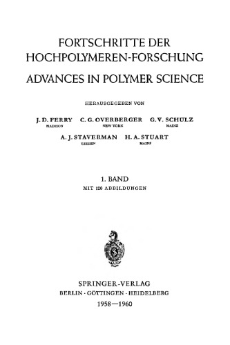 Fortschritte Der Hochpolymeren-Forschung