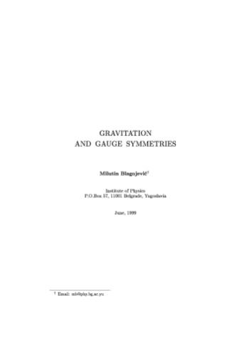Gravitation and Gauge Symmetries