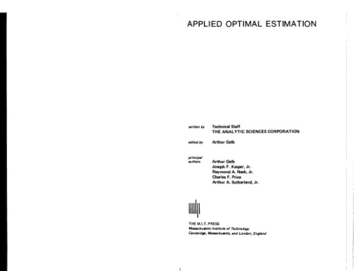 Applied Optimal Estimation