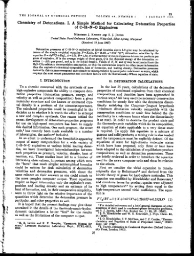 Chemistry of Detonations