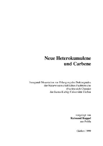 Neue Heterokumulene und Carbene