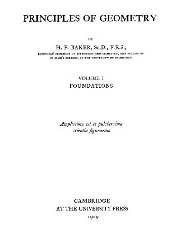 Principles of Geometry