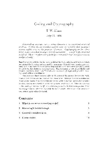 Coding and Cryptography