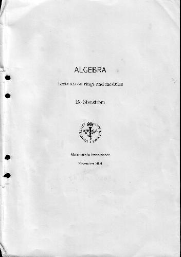 Lectures on Rings and Modules