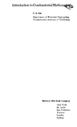 Introduction to combinatorial mathematics