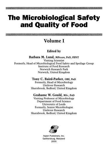 The microbiological safety and quality of food