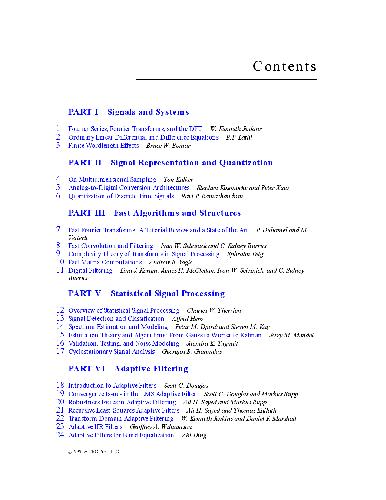 Digital Signal Processing Handbook