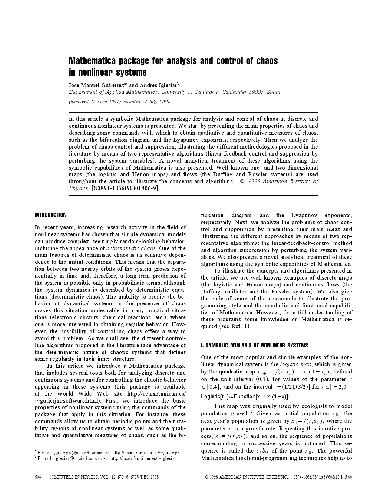 Mathematica package for analytical and control of chaos in nonlinear systems [jnl article]