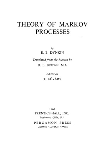 Theory of Markov processes