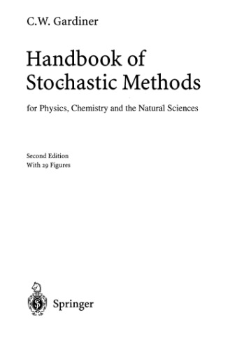 Handbook of stochastic methods