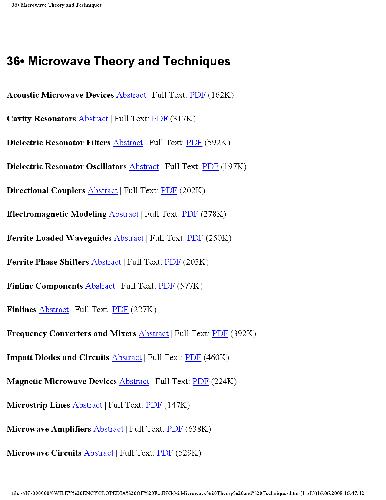 36.Microwave Theory and Techniques