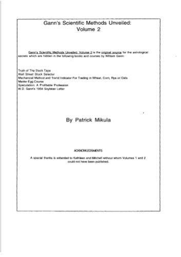 Gann Scientific Methods Unveiled