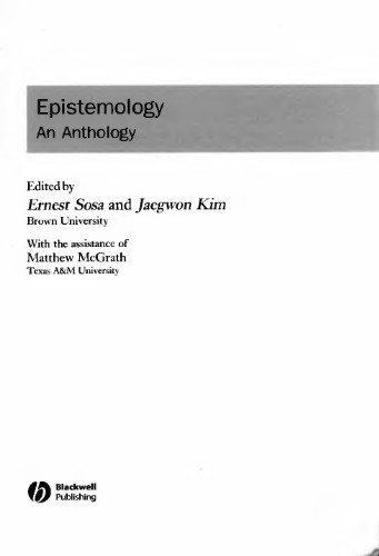 Epistemology: An Anthology