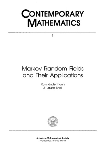Markov random fields and applications