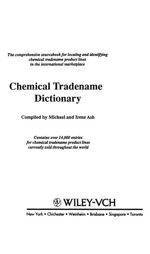 Chemical Tradename Dictionary