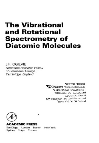 The Vibrational and Rotational Spectrometry of Diatomic Molecules