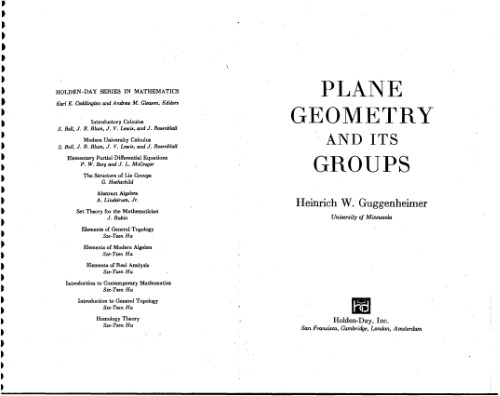 Plane Geometry and its Groups