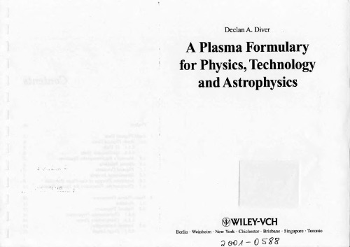 Plasma formulary for physics technology and astrophysics