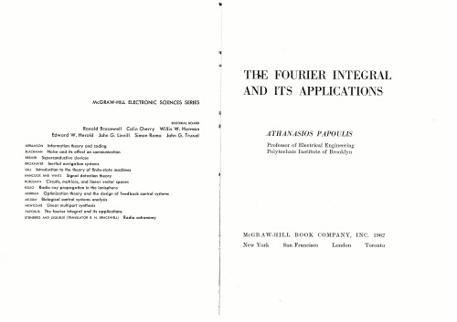 The Fourier Integral and Its Applications