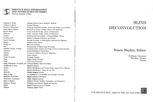 Blind deconvolution