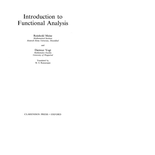 Introduction to Functional Analysis