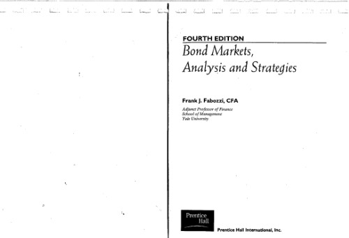 Bond markets, analysis, and strategies