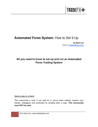 Automated Forex System. How to set it up
