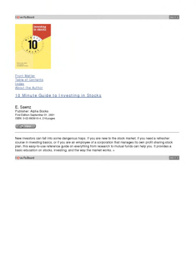 Stock Market Investing 10 Minute Guide