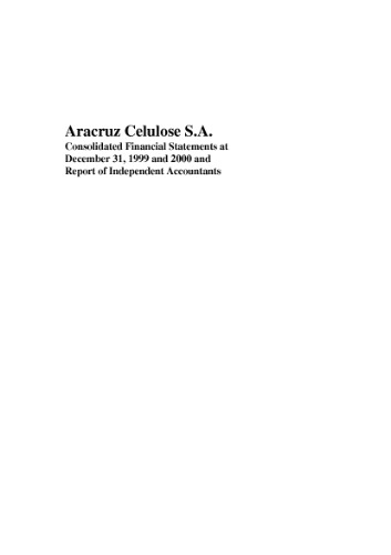 Aracruz celulose. Consolidated financial statements
