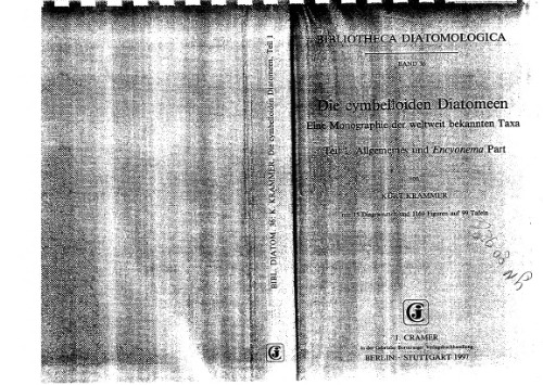 Die cymbelloiden Diatomeen: Eine Monographic der weltweit bekannten Taxa